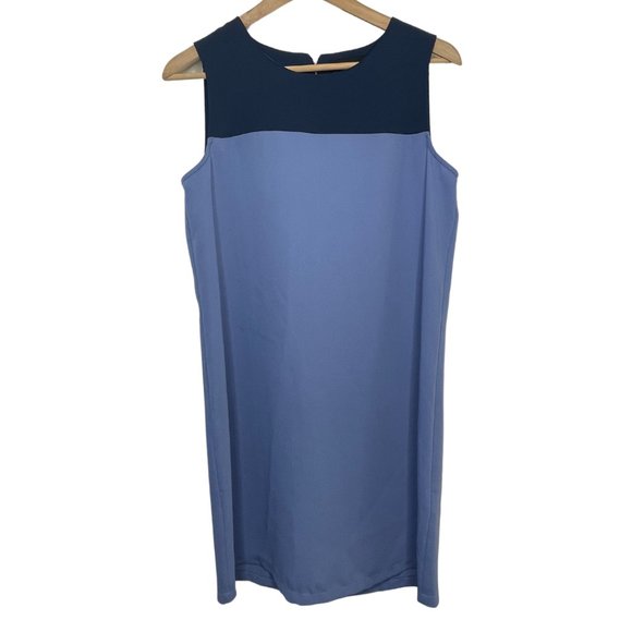 👗CYNTHIA ROWLEY | Women's Sleeveless Color Block Periwinkle Blue Dress | Size S - Picture 1 of 9